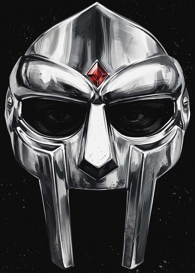 MF DOOM Metal Mask Illustration