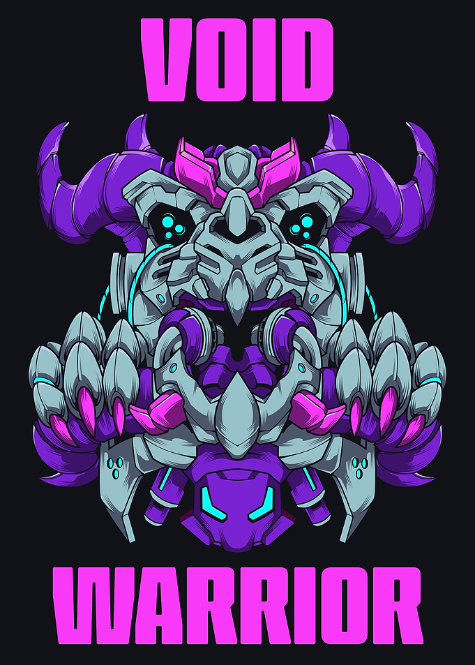 Void Warrior Cybernetic Demon Illustration