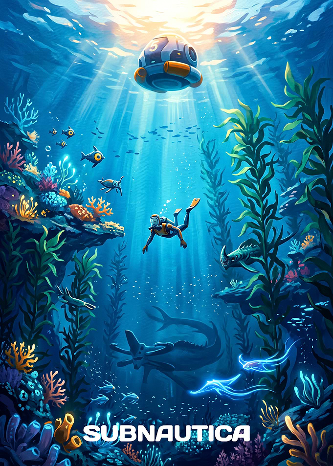 Subnautica Underwater Exploration Poster