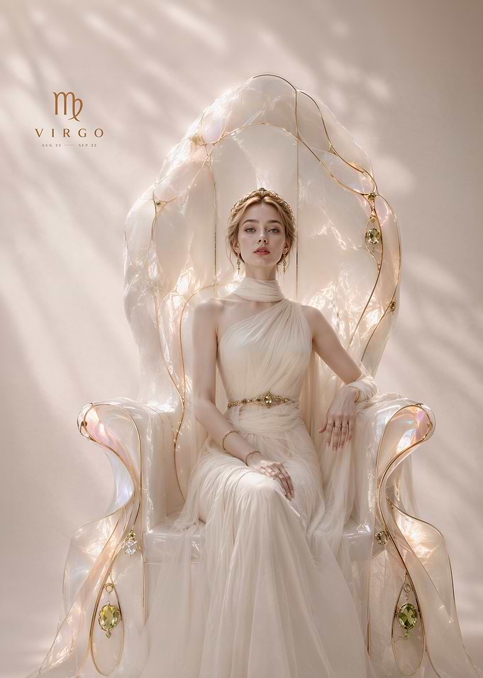 Ethereal Virgo Zodiac Goddess Portrait
