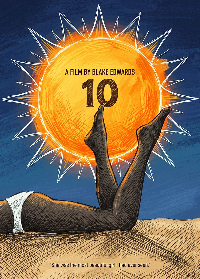 10 Movie Romantic Comedy Vintage Art