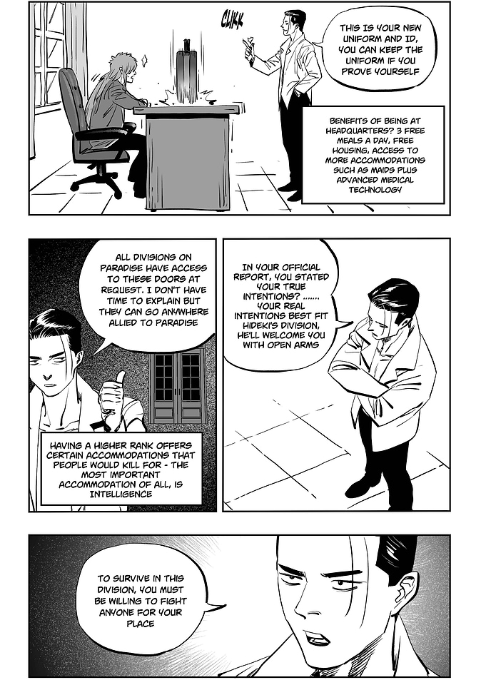 Manga Panel Recruitment Scene