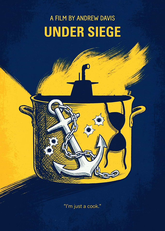 Under Siege Movie Action Thriller Vintage Poster