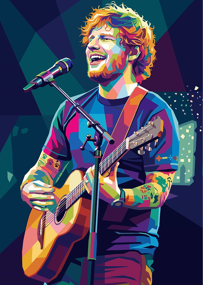 Ed Sheeran WPAP Pop Art Portrait