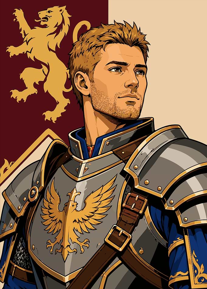 Noble Knight in Golden Armor