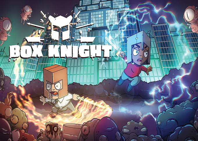 Box Knight Video Game Promotional Art