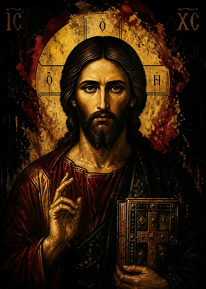 Jesus Christ Orthodox Icon Portrait