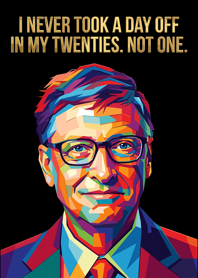 Bill Gates Pop Art Quote Poster