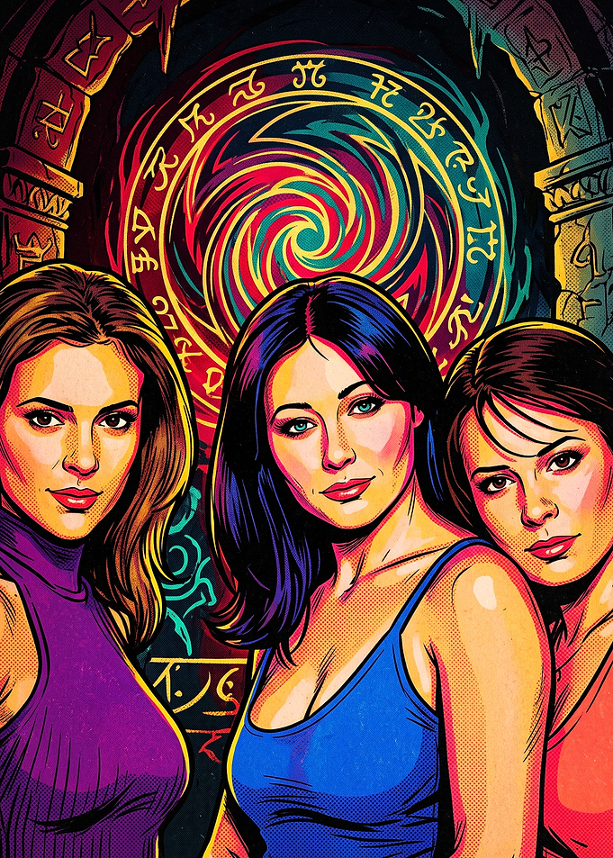 Charmed Sisters Pop Art Poster