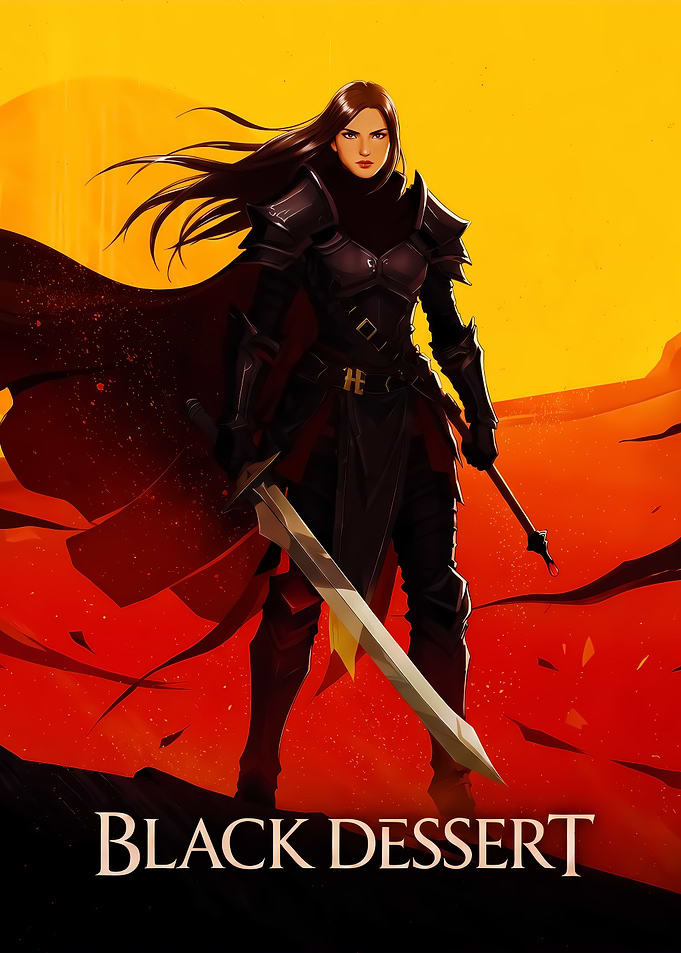 Black Desert Warrior Female Knight