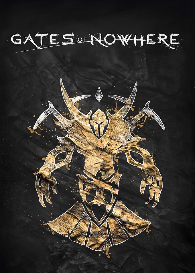 Gates of Nowhere Gold Emblem Poster