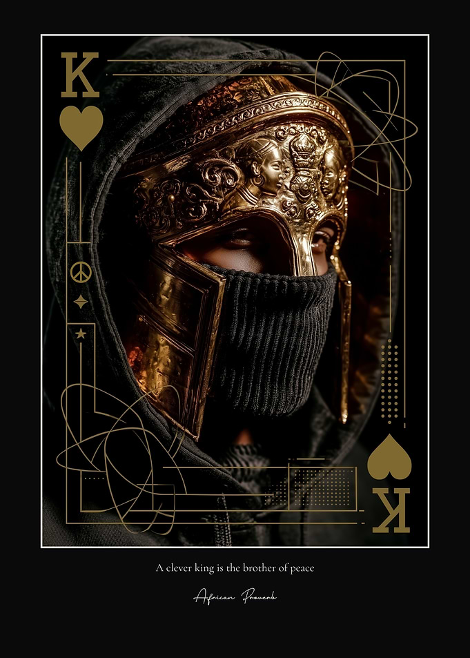 King of Hearts African Proverbs Poster