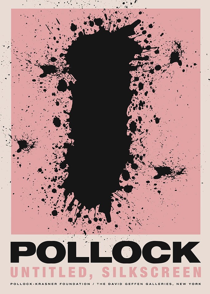 Jackson Pollock Abstract Silkscreen Poster
