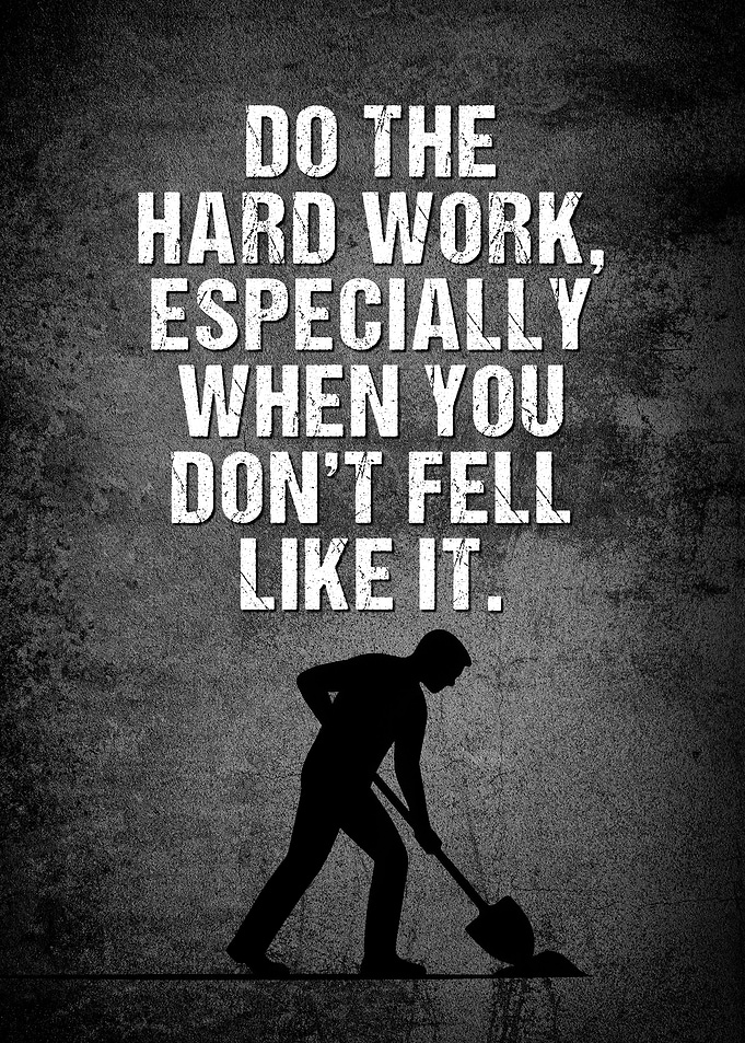 Motivational Hard Work Quote Poster