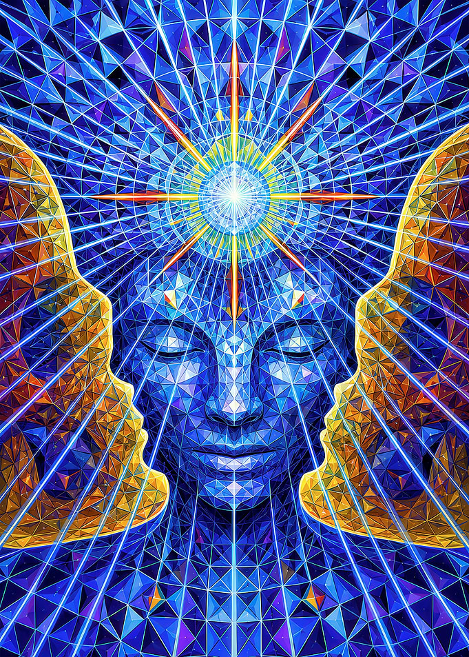 Geometric Spiritual Awakening Portrait