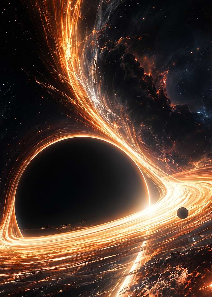 Supermassive Black Hole in Deep Space