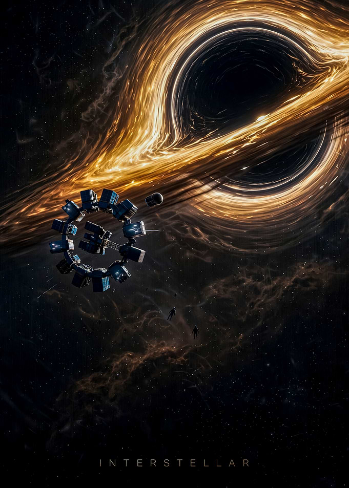 Interstellar Black Hole Space Poster
