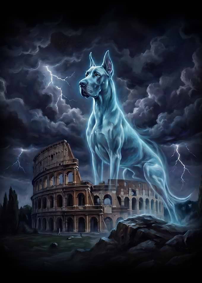 The Colosseum Guardian - Ethereal Great Dane