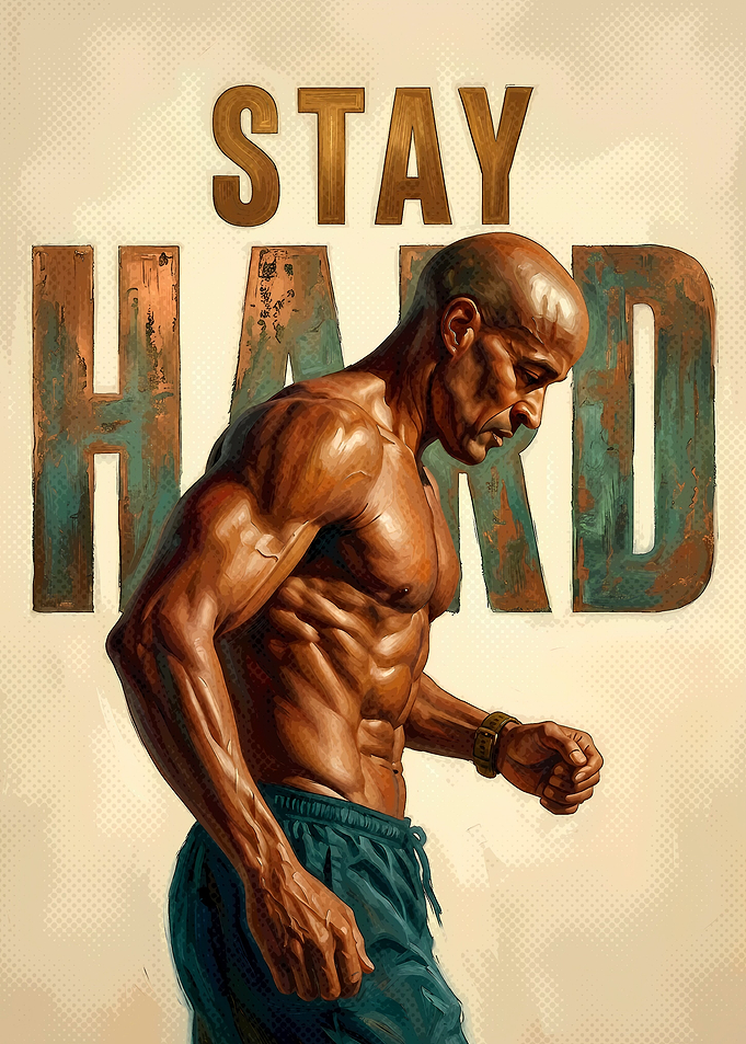 Stay Hard Motivational Fitness Poster