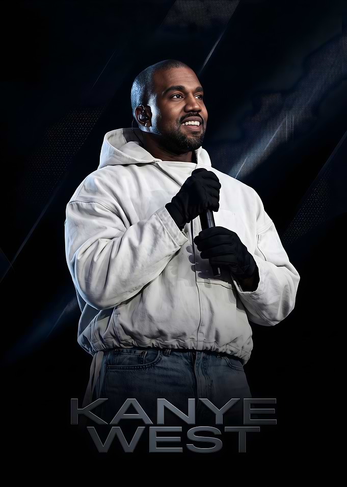 Kanye West Portrait Poster
