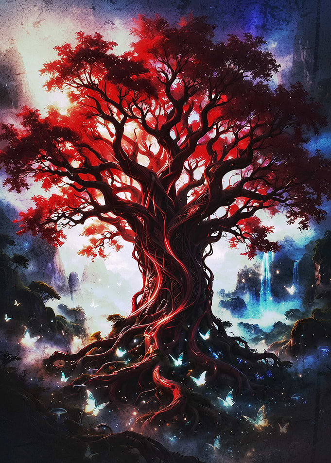 Enchanted Red Tree of Life