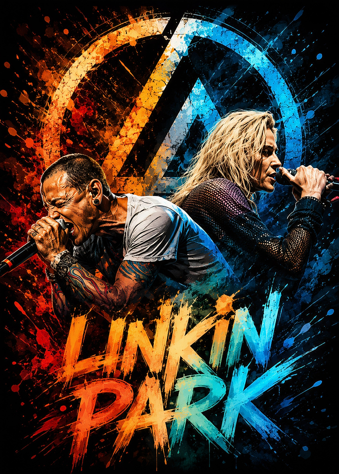 Linkin Park Chester and Emily Poster
