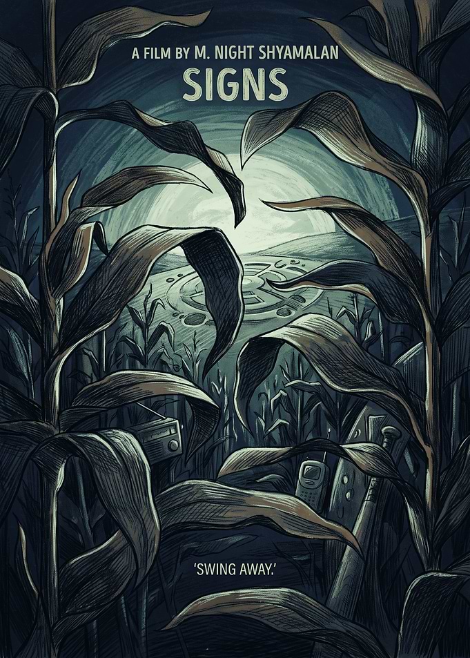 Signs Movie Sci Fi Thriller Alien Art