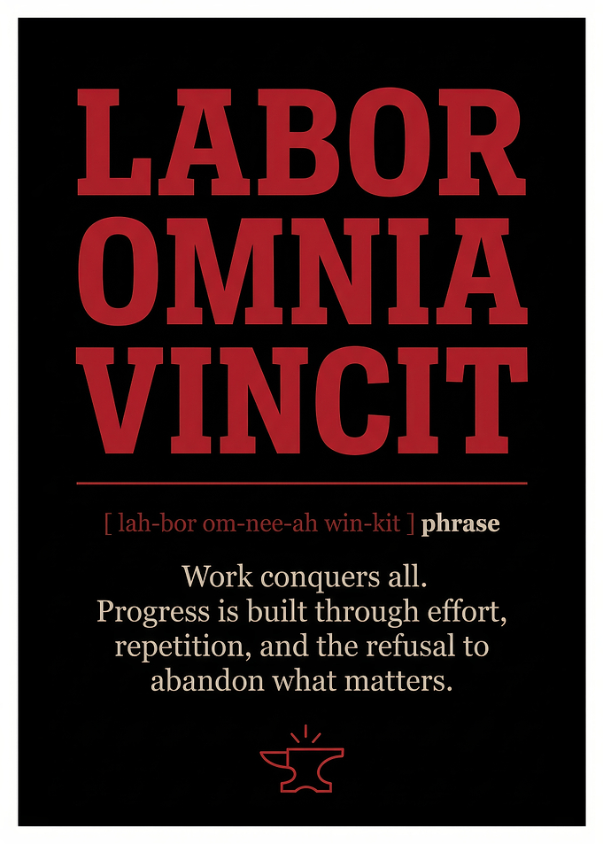 Labor Omnia Vincit Inspirational Poster