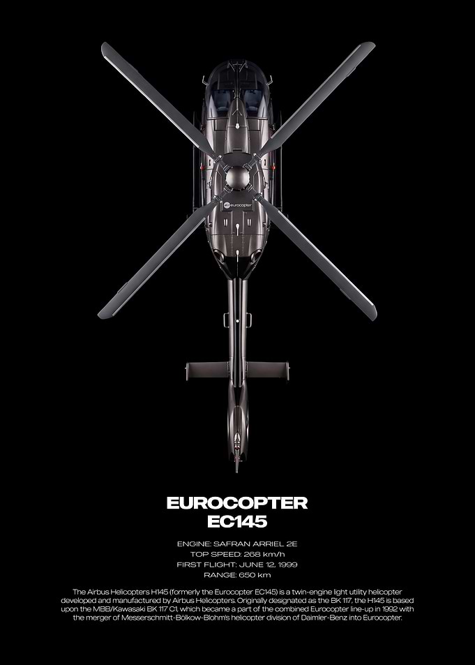 Eurocopter EC145 Technical Poster
