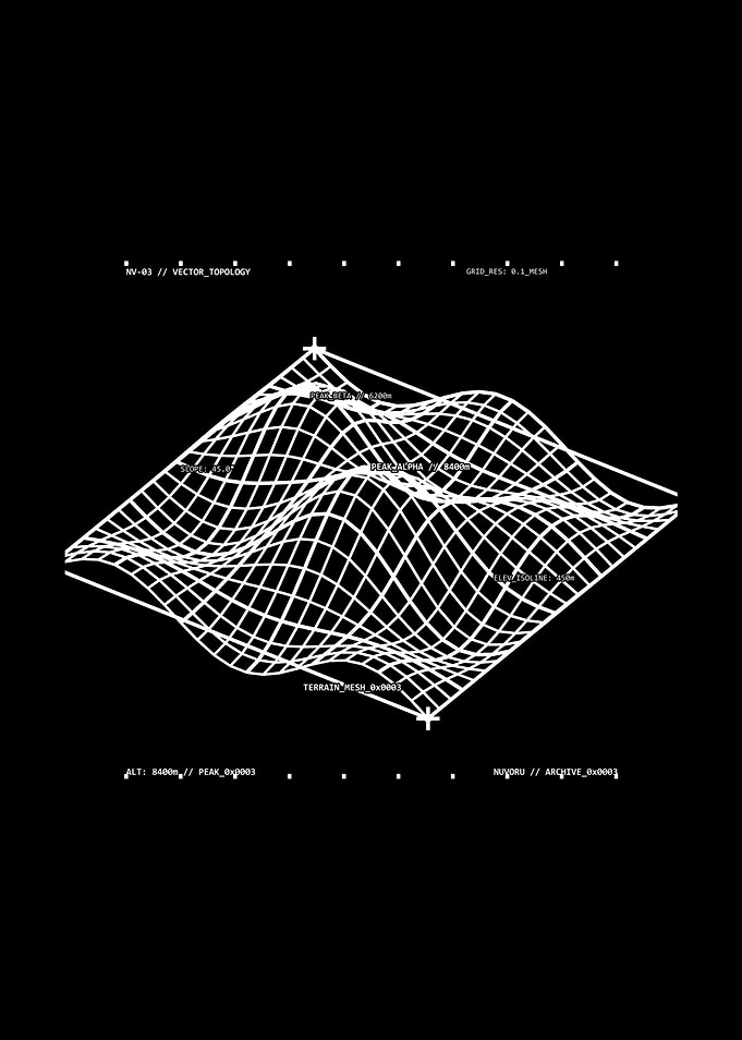 Topographic Wireframe 0x0003 Altitude Mesh
