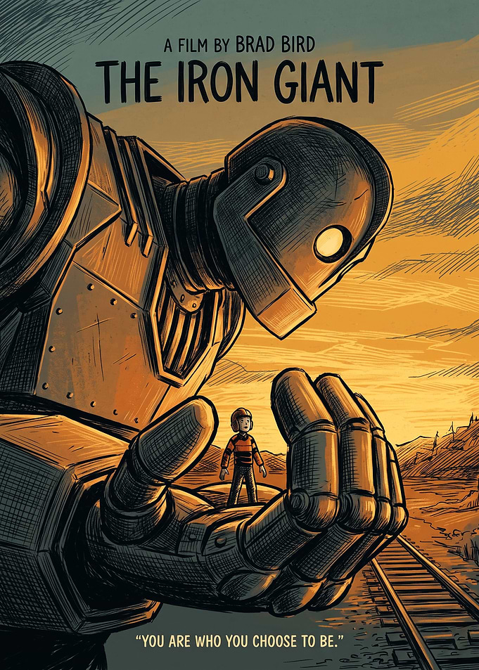 The Iron Giant Movie Sci Fi Classic Retro Art