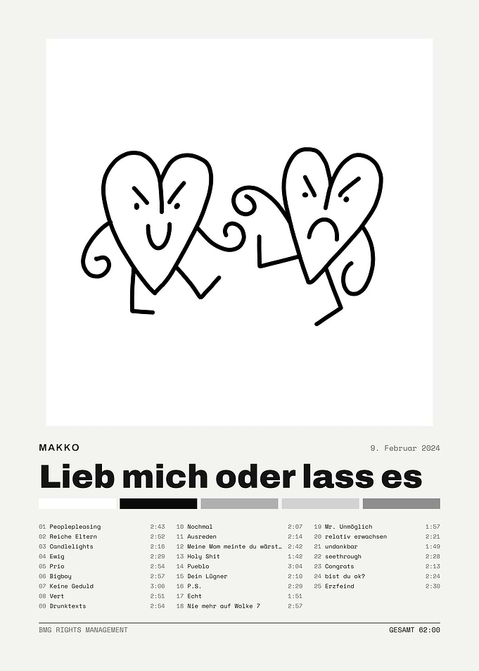 Makko Lieb mich oder lass es Poster