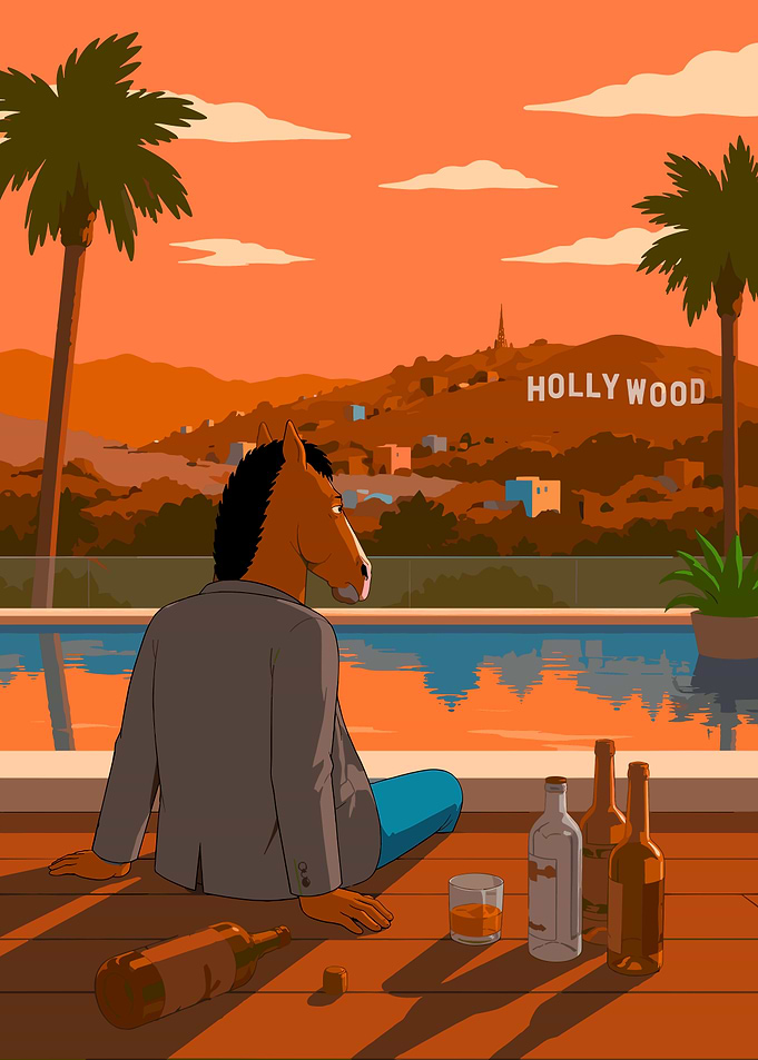 BoJack Horseman Looking Over Hollywood