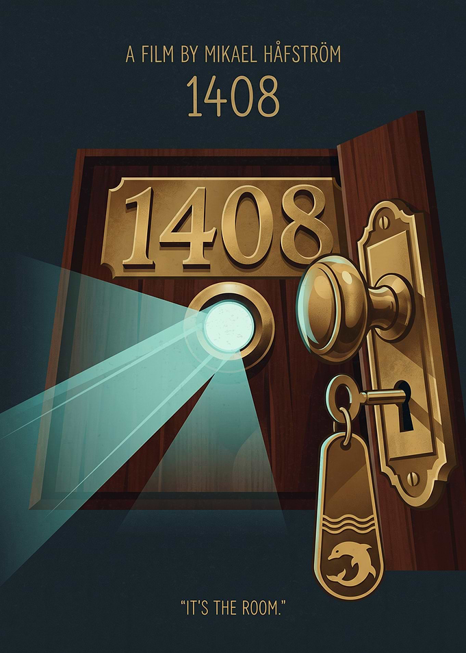1408 Movie Psychological Horror Vintage Art