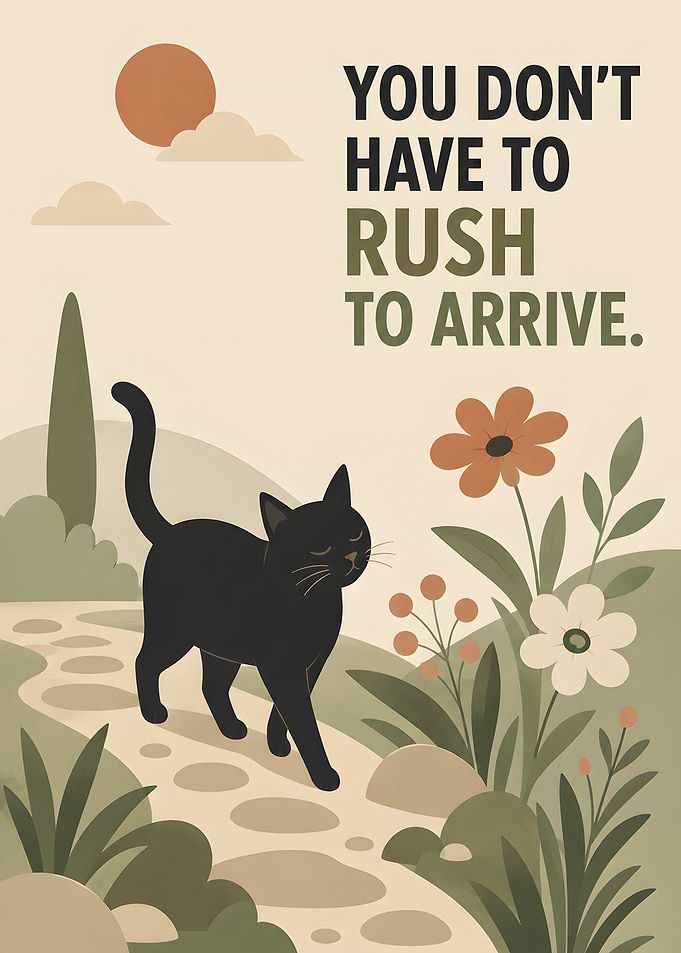Black Cat Inspirational Wall Art