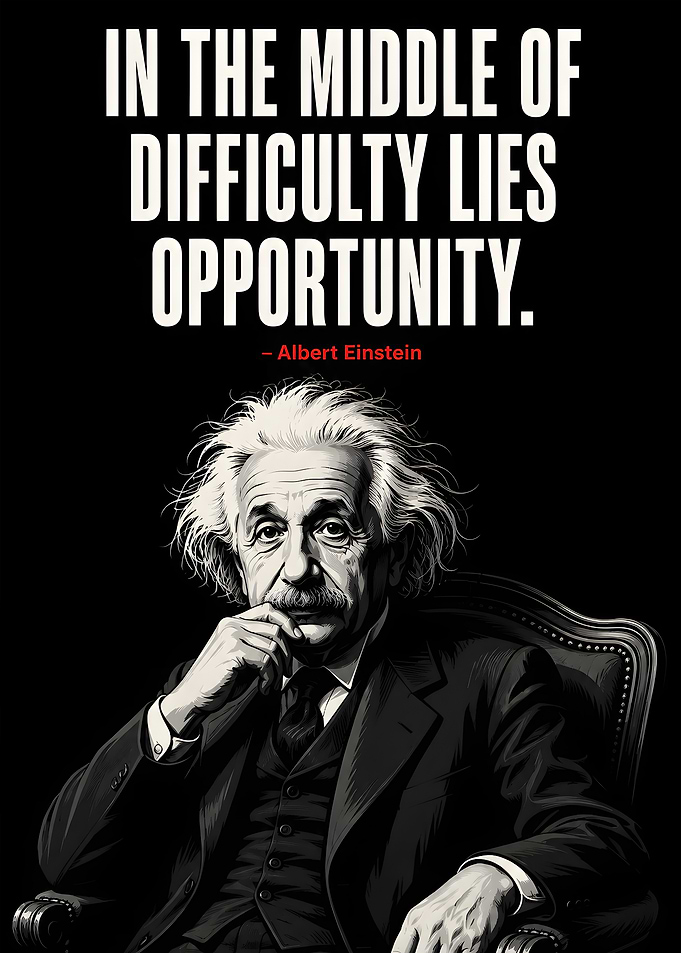 Albert Einstein Inspirational Quote Poster