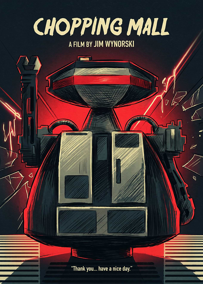 Chopping Mall Movie Sci Fi Horror Vintage Print