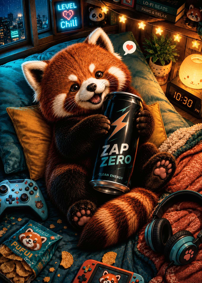 Cute Red Panda Gaming Setup