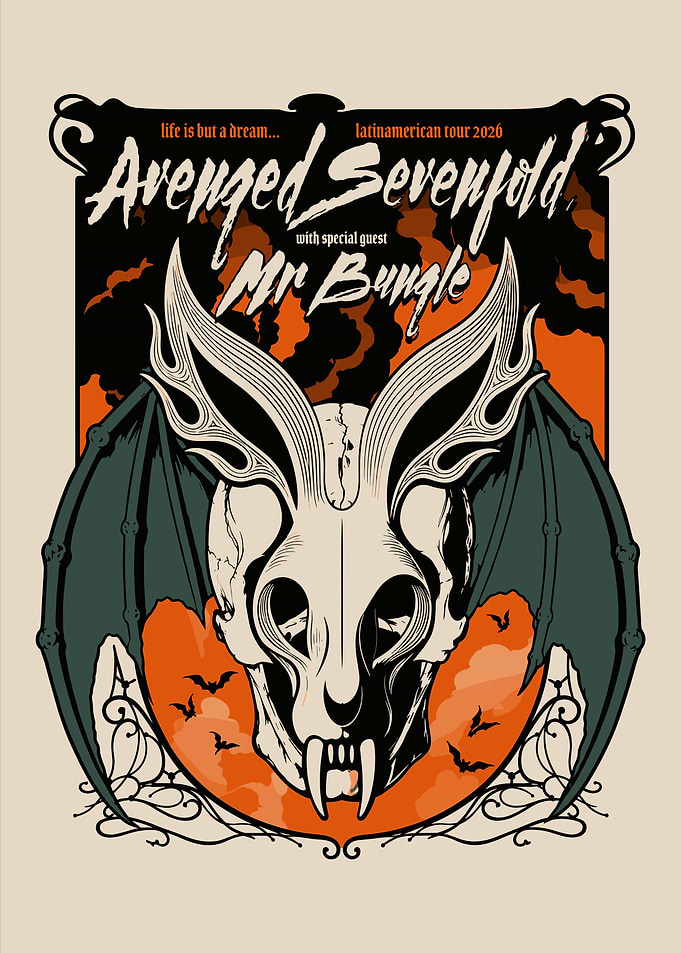 Avenged Sevenfold Latin American Tour Poster
