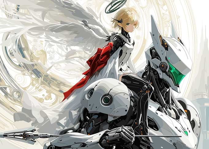 Angel Knight Riding Mechanical Mech