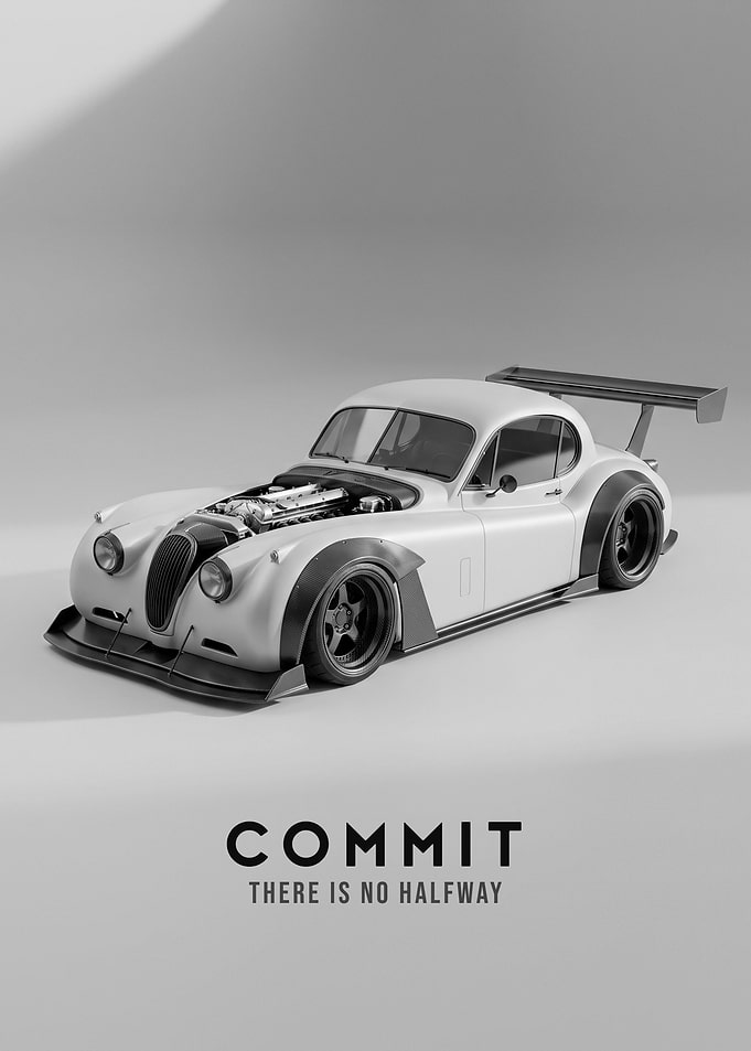 Modified Vintage Jaguar Race Car
