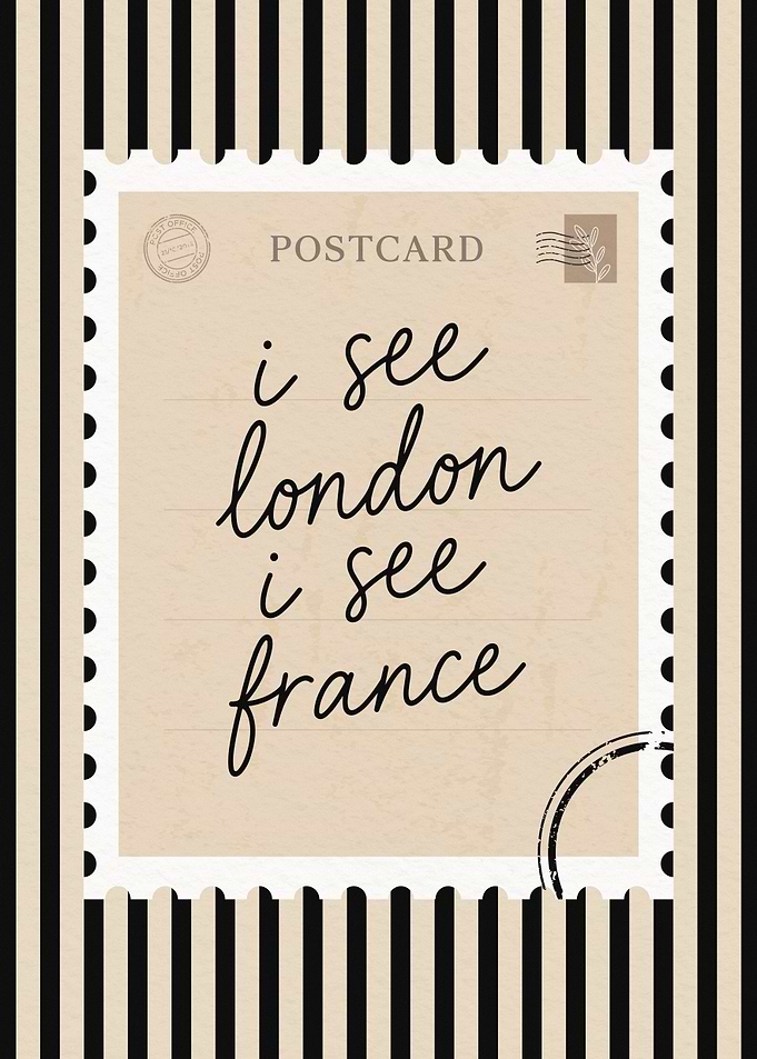 Vintage Postcard Typography Poster