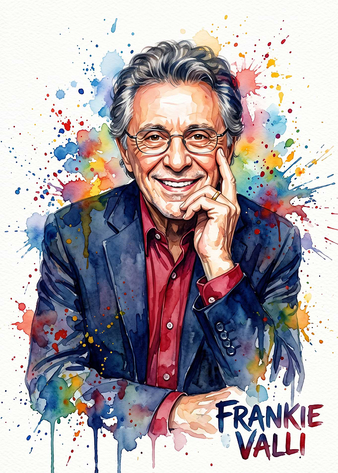 Frankie Valli Watercolor Portrait