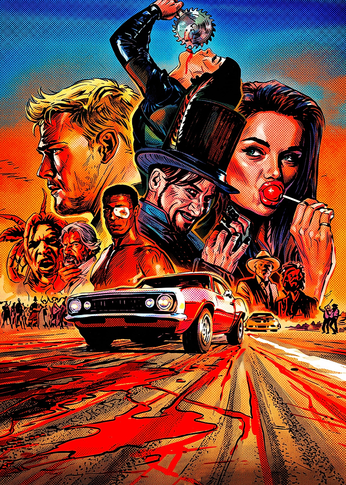 Grindhouse Style Movie Poster Collage