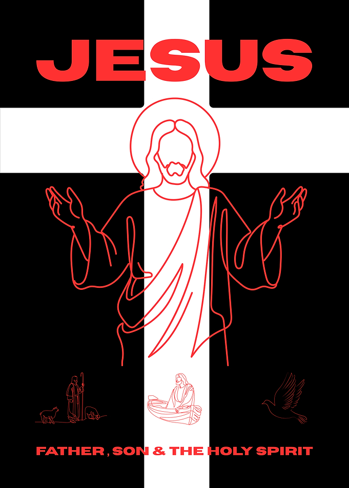 Jesus Christ Religious Minimalist Poster