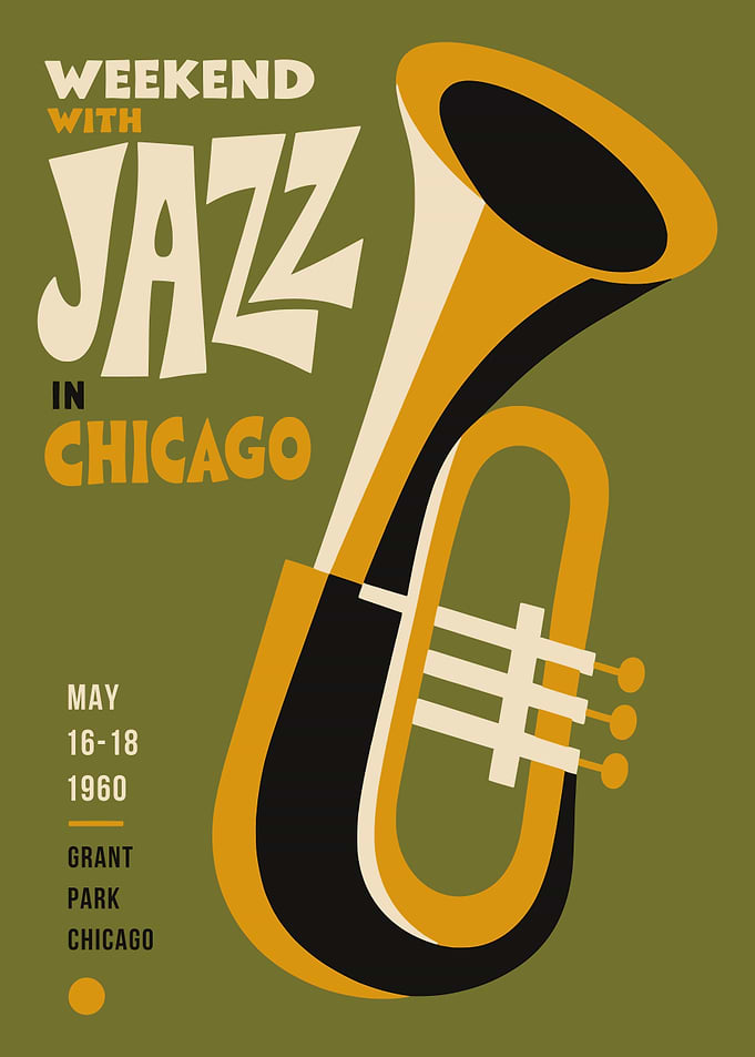 Vintage Jazz in Chicago Poster