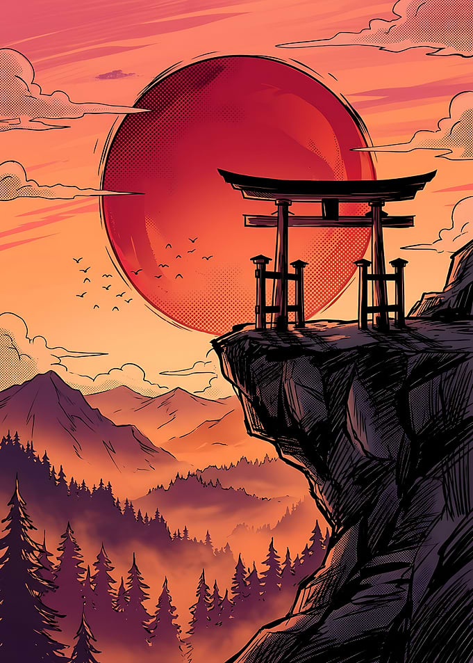 Torii Gate at Sunset