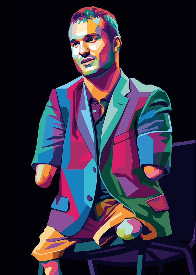 Nick Vujicic Pop Art Portrait