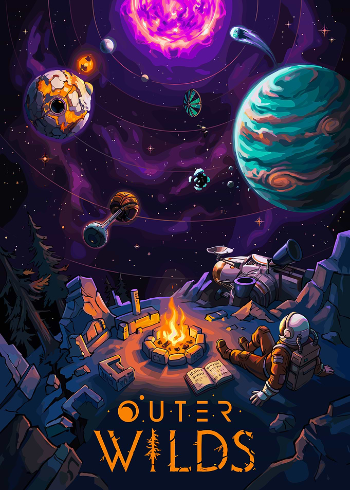 Outer Wilds Space Exploration Poster