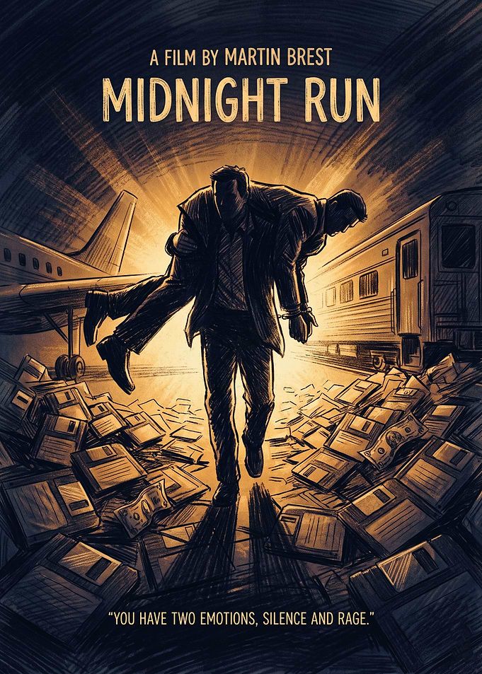 Midnight Run Movie Action Comedy Vintage Art